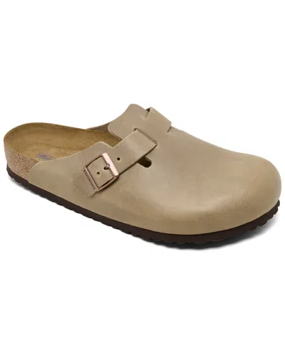 Birkenstock Men's Boston Soft Footbed Oiled Leather Clogs From Finish Line In Brown