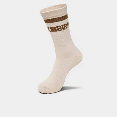 Birkenstock Men's Cotton Striped Crew Socks In Gray