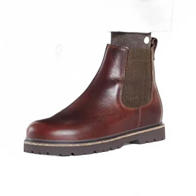 Birkenstock Men's Highwood Chelsea Boot In Chocolate Leather In Multi
