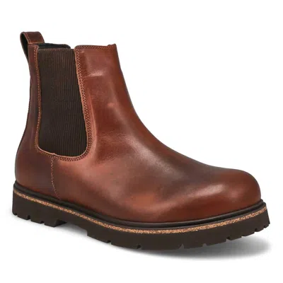 Birkenstock Men's Highwood Slip On Boot In Chocolate In Gold