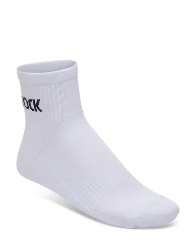 Birkenstock Men's Logo Black Crew Socks In White
