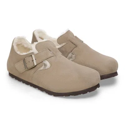 Birkenstock Men's London Shearling In Taupe In Brown