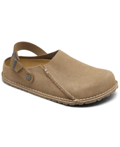 Birkenstock Men's Lutry 365 Suede Clogs From Finish Line In Beige