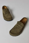 Birkenstock Naples Wrapped Bold Grip Slippers Thyme In Green