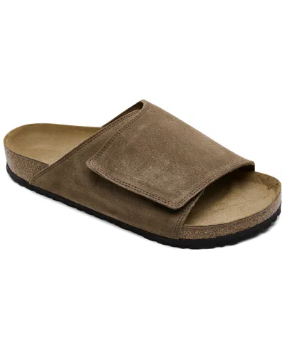Birkenstock Men's Solana Suede Leather Slide Sandals From Finish Line In Dark Tea