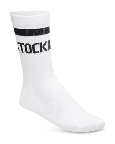 Birkenstock Men's Stripe Crew Socks In White