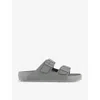 Birkenstock Mens Mineral Grey Arizona Exquisite Double-strap Flat Leather Sandals Eur 44.5 / 10.5 Uk In Mineral Grey