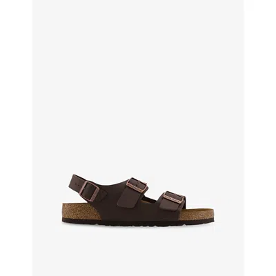 Birkenstock Man Sandals Chocolate Brown Size 10 Leather