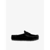 Birkenstock Mens Black Naples Wrapped Suede Clogs Eur 41.5 / 7.5 Uk In Black