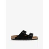 Birkenstock Arizona Suede Slides In Black Suede