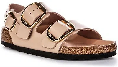 Pre-owned Birkenstock Milano Big Buck Womens Sandals In Beige Size Us 5 - 11