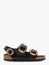Birkenstock Milano Big Buckle I Lacquered Leather Sandal Color Bla