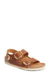 Birkenstock Milano Big Buckle Sandals In Cognac
