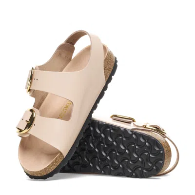 Birkenstock Milano Big-buckle Sandals In High Shine New Beige