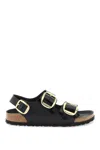 Birkenstock Milano Big Buckle I Lacquered Leather Sandal Color Bla In Shine Black (black)