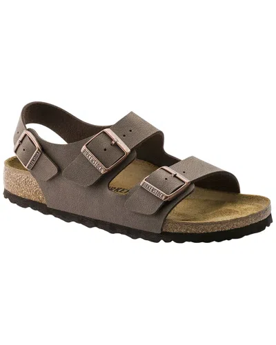 Birkenstock Milano Birkibuc Leather Sandal In Brown