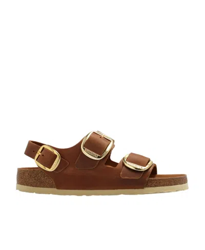 Birkenstock Milano Buckled Slingback Sandals In Brown