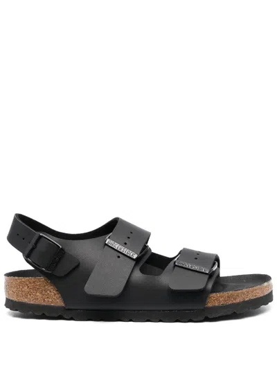 Birkenstock Milano Buckled Slingback Sandals In Schwarz