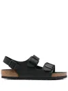 Birkenstock Milano Leather Sandals In Black