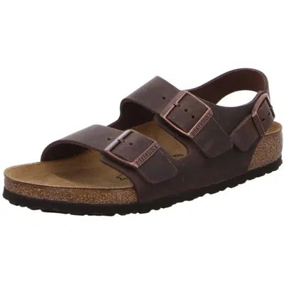 Pre-owned Birkenstock Milano Sandals Ankle Strap Slingback Slipper Leather Shoes Habana Oi