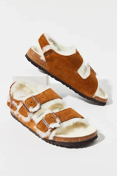 Birkenstock Milan Shearling In Brown