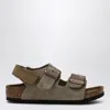 Birkenstock Toddler Boy Sandals Chocolate Brown Size 8c Rubber In Beige