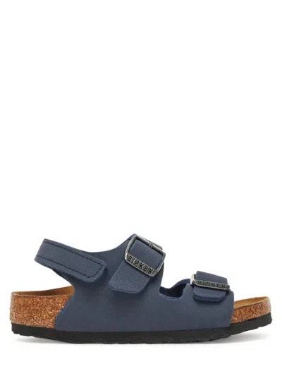 Birkenstock Mini Slingback Strap Sandals With Buckle Fastening And Cork Footbed In Blue