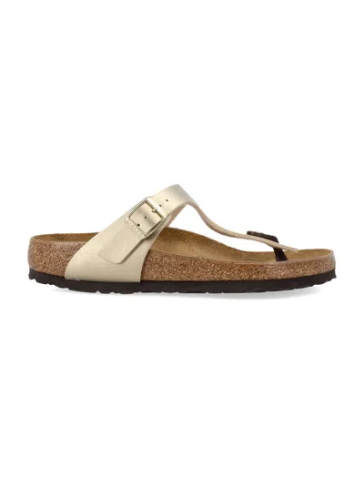 Birkenstock Mini Thong Sandals - Timeless Metallic Essential In Gold