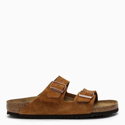 Birkenstock Mink Super-birki Slippers In Suede In Brown
