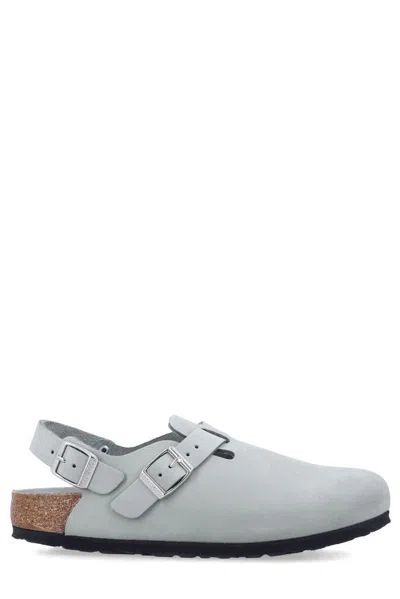 Birkenstock Mint Green Suede Tokyo Slippers