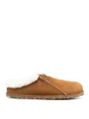 Birkenstock Zermatt Premium Shearling Suede Womens Clogs In Brown