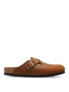 Birkenstock Boston Oiled Leather Mules In Brown