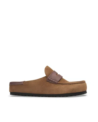 Birkenstock Mocassino Naples Wrapped Dark Tea In Brown