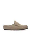 Birkenstock Mocassino Naples Wrapped Suede Calz. S Taupe In Brown
