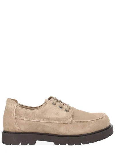 Birkenstock Suede Oxford Lace Up Shoes Rubber Sole In Black