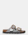 Birkenstock Arizona Big Buckle Shine Blue In Gray