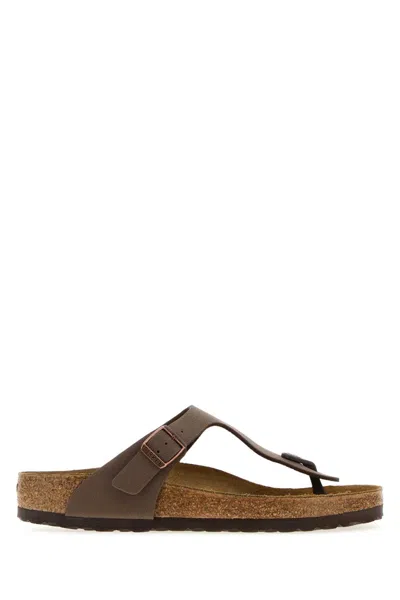 BIRKENSTOCK BIRKENSTOCK MUD LEATHER GIZEH THONG SLIPPERS