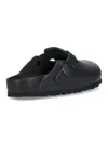 Birkenstock Sandals With Buckle Strap And Open Back In Black
