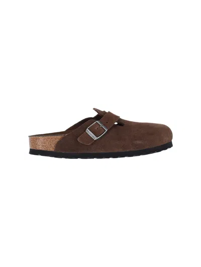 Birkenstock Mules "boston" In Brown
