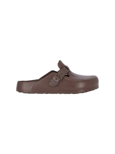 Birkenstock Mules "boston" In Brown