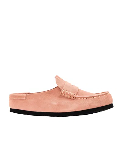 Birkenstock Mules With Stitching Details In Pink