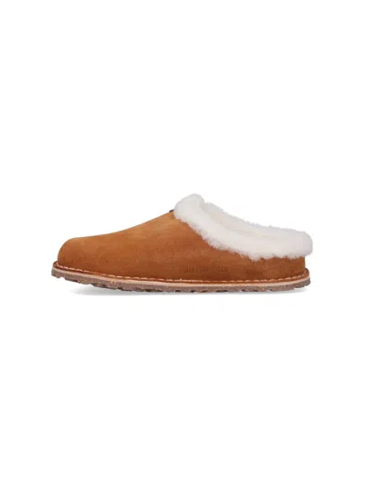 Birkenstock Mules Zermatt Premium In Leather Brown