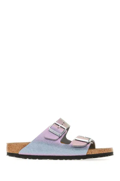 Birkenstock Multicolor Leather Arizona Sandals In Iridviola