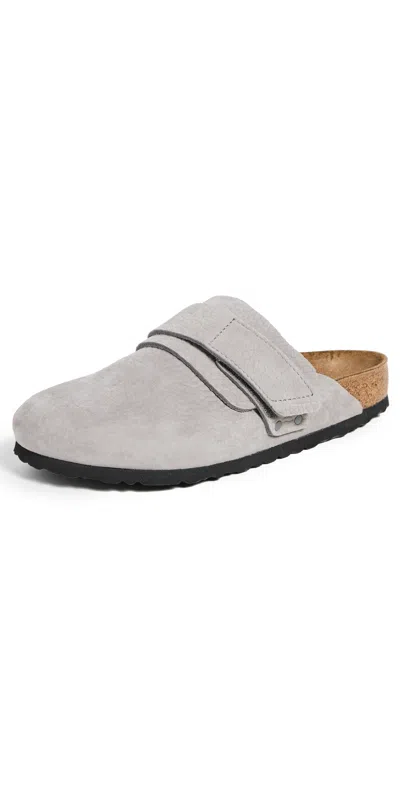 Birkenstock Nagoya Desert Buck Clogs White Grey