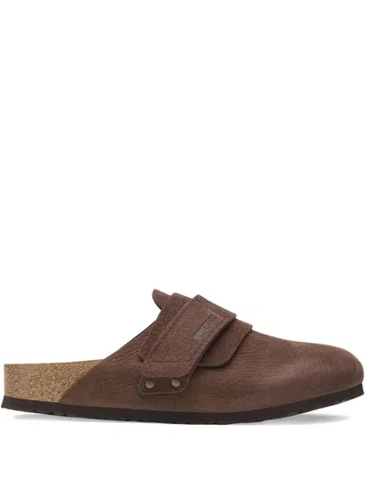 Birkenstock Nagoya "desert Buck Roast" Strap Mules In Brown