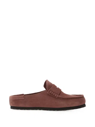 Birkenstock Naples Flat Mules In Brown