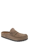 Birkenstock Brown Suede Leather Slippers In Brown