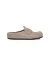 Birkenstock Loafers With Round Toe And Suede Upper In Neutral