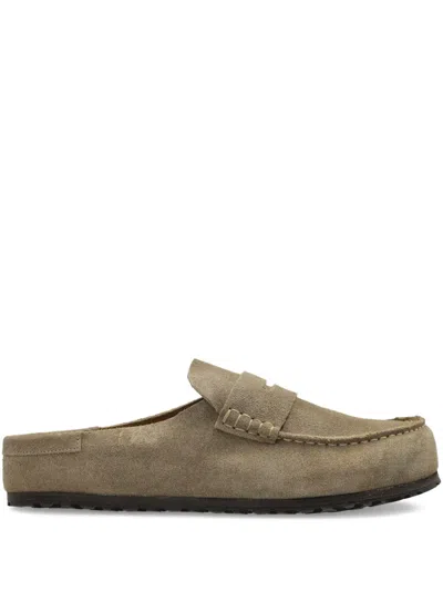 BIRKENSTOCK NAPLES SUEDE CLOGS