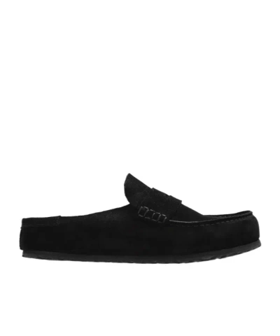 BIRKENSTOCK NAPLES SUEDE LOAFER-STYLE MULES